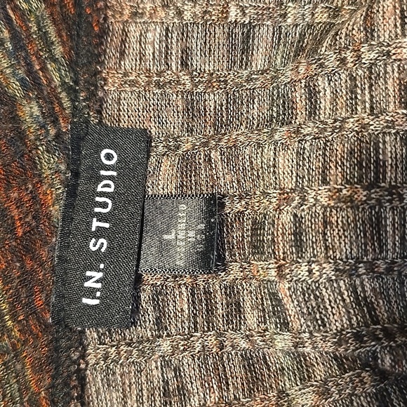 I.N. Studio Blue and Gray Shrug Sweater with Cowl Neck L - Picture 6 of 6